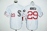 Chicago White Sox #29 Abreu White(Black Strip) Cooperstown Stitched Baseball Jersey,baseball caps,new era cap wholesale,wholesale hats